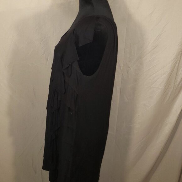 Alfani Black Ruffled Mini Dress/Long Tunic XL - Picture 3 of 5